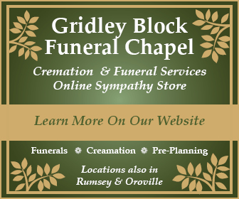 Gridley Block Funeral Chapel Ad 